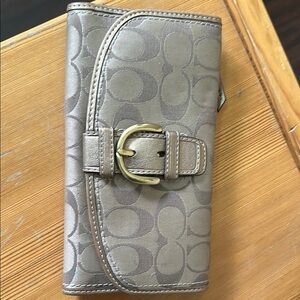 Coach Gold-Tone Buckle Wallet